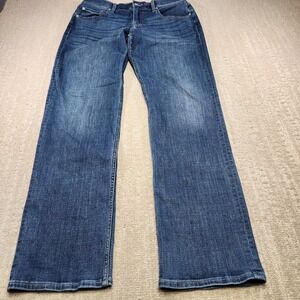 7 For All Mankind Jeans Mens 32x34 Austyn Relaxed Straight Leg Whiskers Soft
